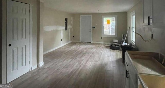 interior space with light wood-type flooring