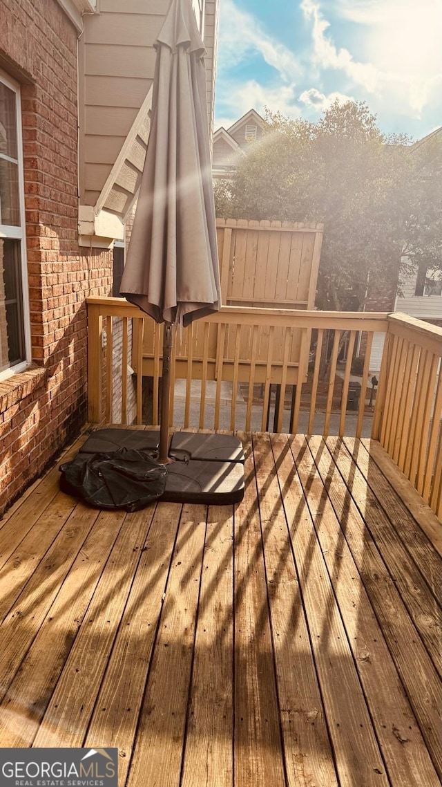 view of wooden terrace