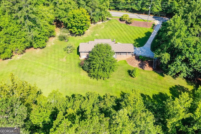 aerial view with a rural view