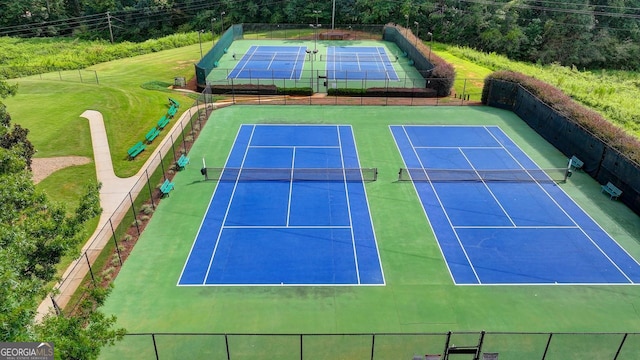 view of tennis court