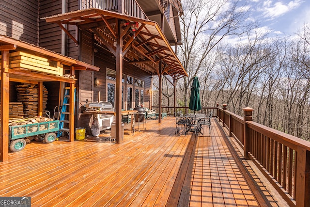 view of wooden terrace