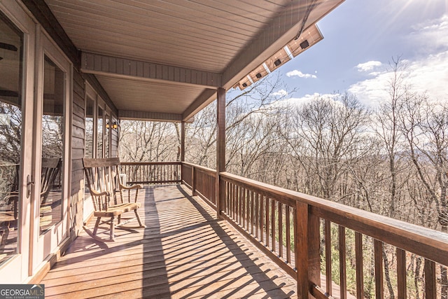 view of wooden deck