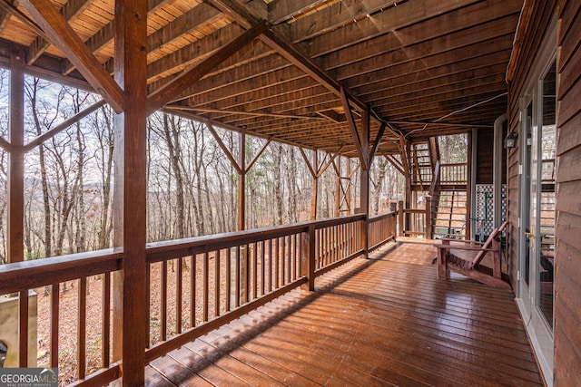 view of wooden terrace