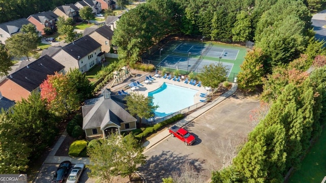 birds eye view of property