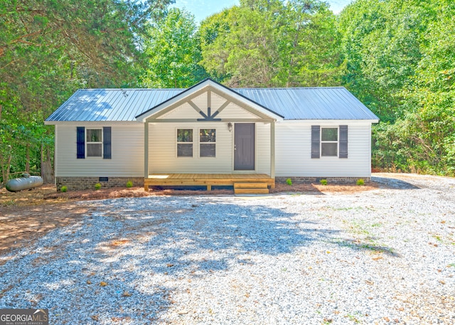 view of front of home featuring a porch