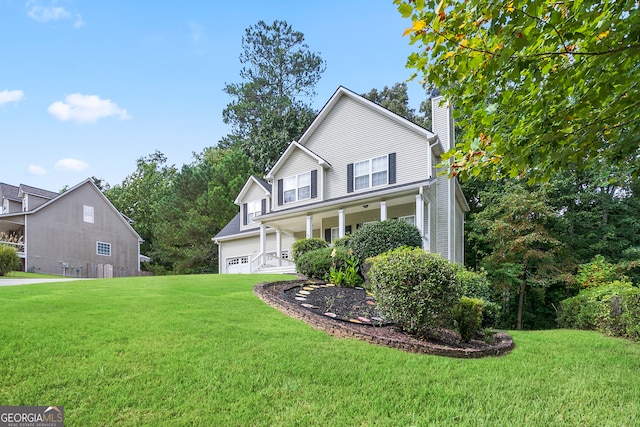 front of property featuring a front lawn