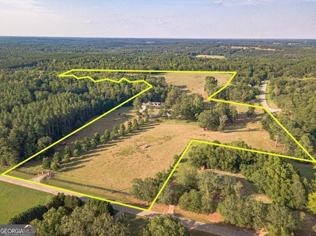 drone / aerial view featuring a rural view