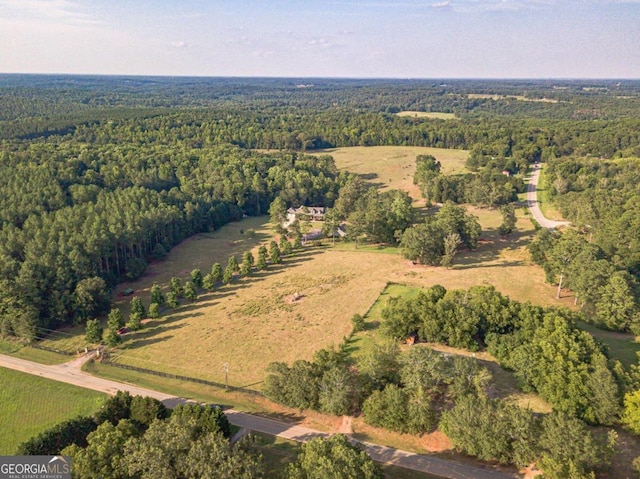 aerial view featuring a rural view