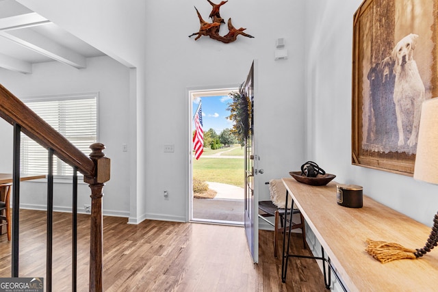 321 Brown Station Dr, Williamson, GA 30292 - entryway featuring wood finished floors and baseboards