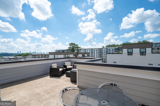 view of patio with a balcony