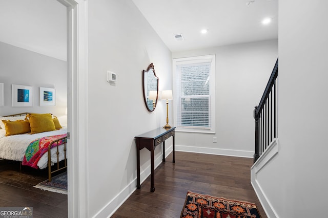 interior space featuring dark hardwood / wood-style flooring