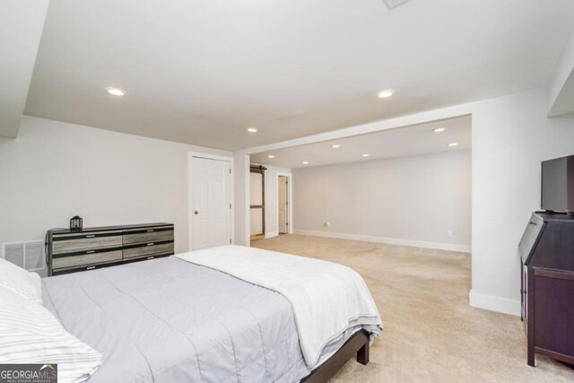 view of carpeted bedroom