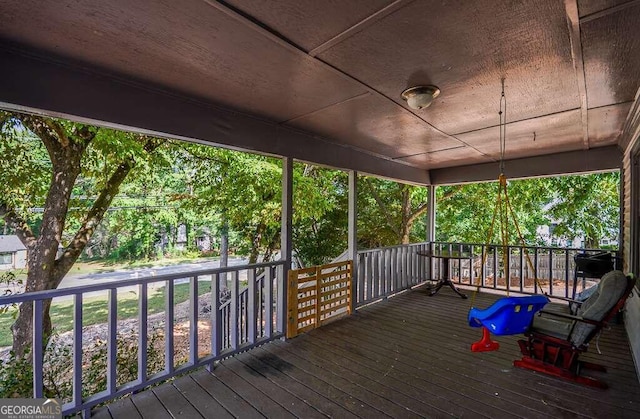 view of wooden terrace