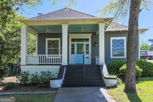 view of front of house with a porch