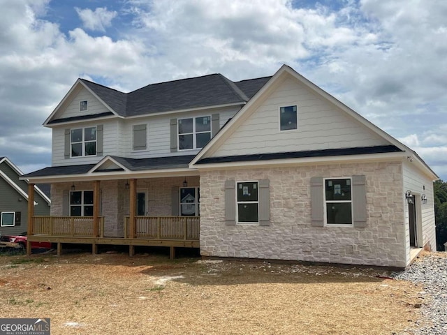 exterior space with a porch