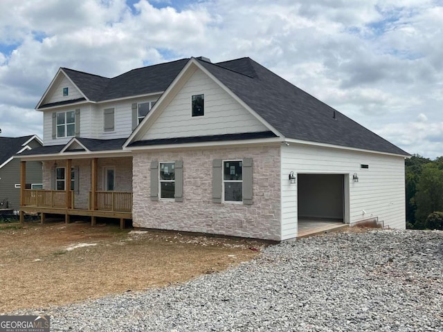 exterior space with covered porch