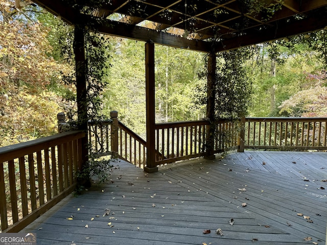 view of wooden terrace