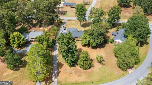 aerial view featuring a rural view