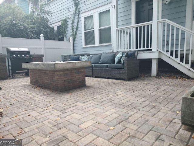 view of patio featuring area for grilling