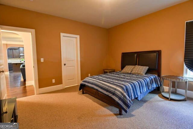 view of carpeted bedroom