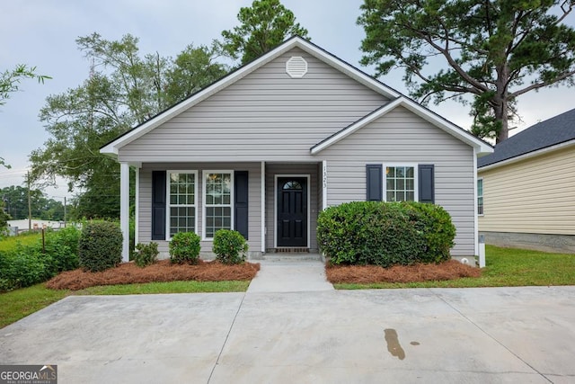 bungalow-style house featuring a porch