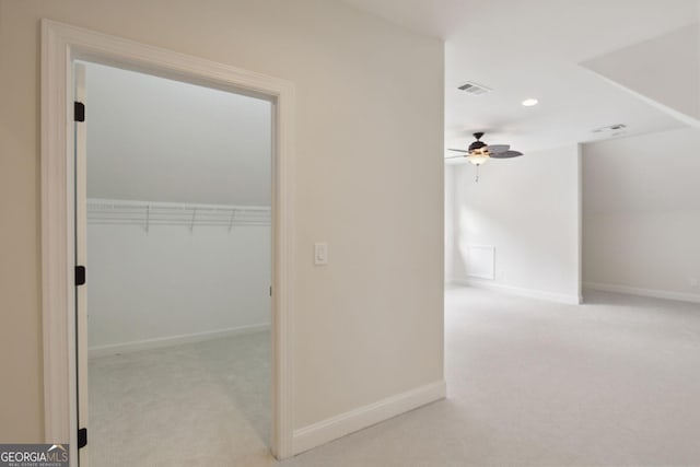 interior space with light colored carpet