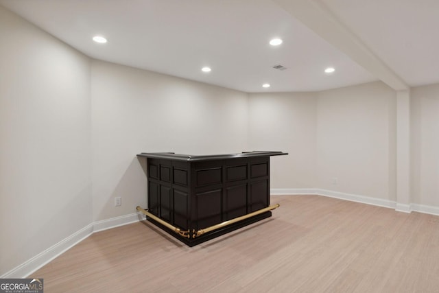 interior space featuring light hardwood / wood-style floors