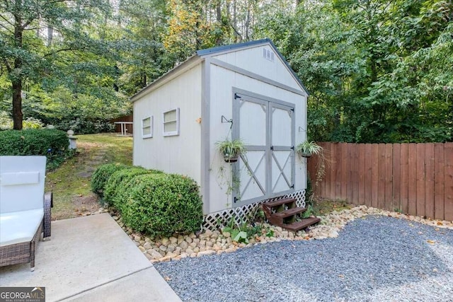 view of outbuilding