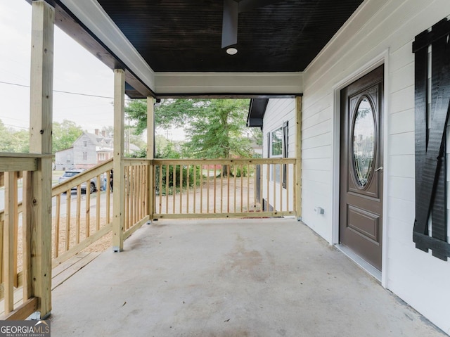 view of patio / terrace with a porch