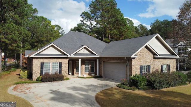 view of front of property with a front lawn