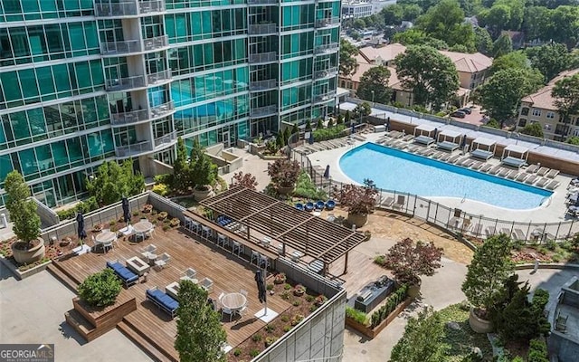 birds eye view of property