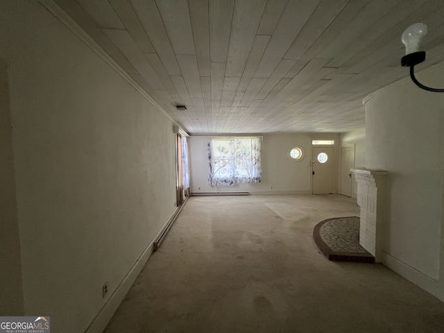 bonus room with light carpet