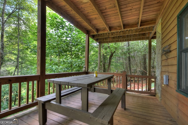 view of wooden terrace