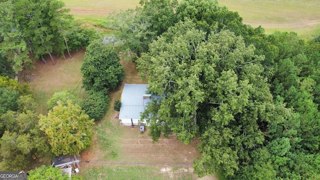 aerial view featuring a rural view