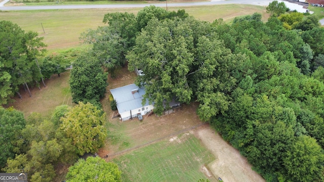 bird's eye view with a rural view