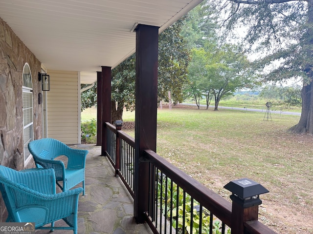 exterior space with a porch