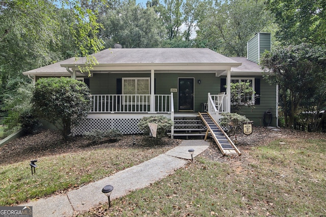 view of front of home with a porch