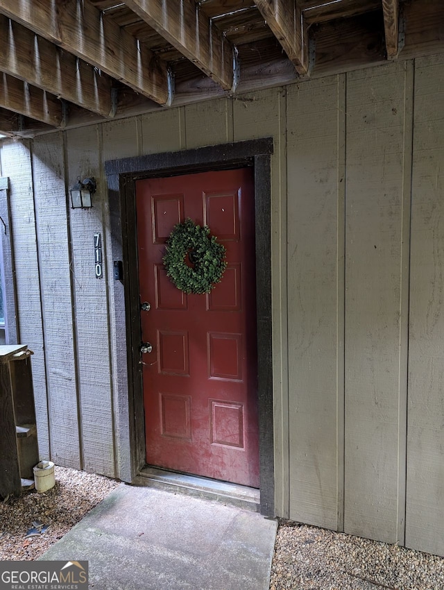 view of doorway to property