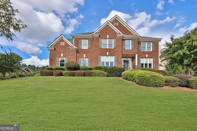 view of front of house with a front yard