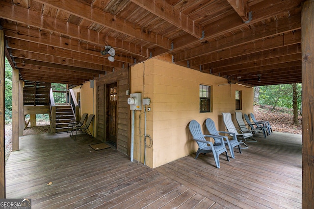 view of horse barn