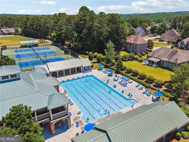 birds eye view of property