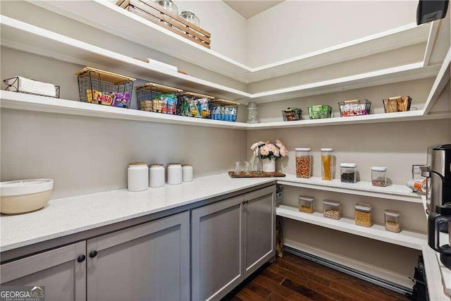 pantry with a baseboard radiator