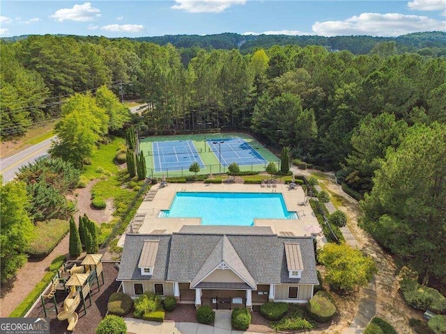 birds eye view of property