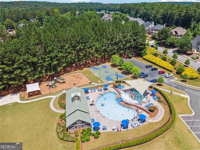 birds eye view of property