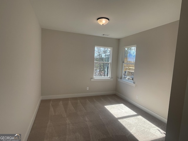 view of carpeted empty room