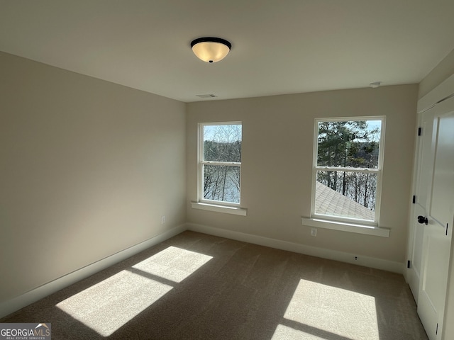 view of carpeted empty room