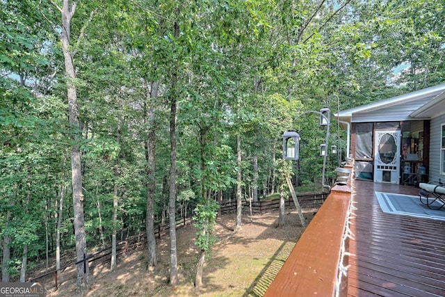 view of yard with a sunroom