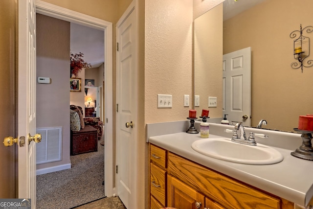 bathroom with vanity