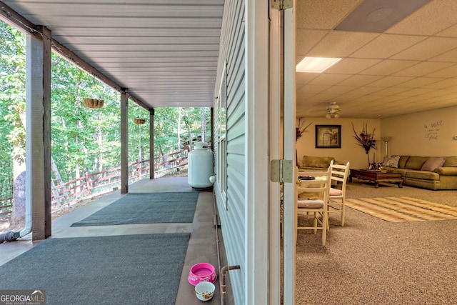 view of patio featuring covered porch