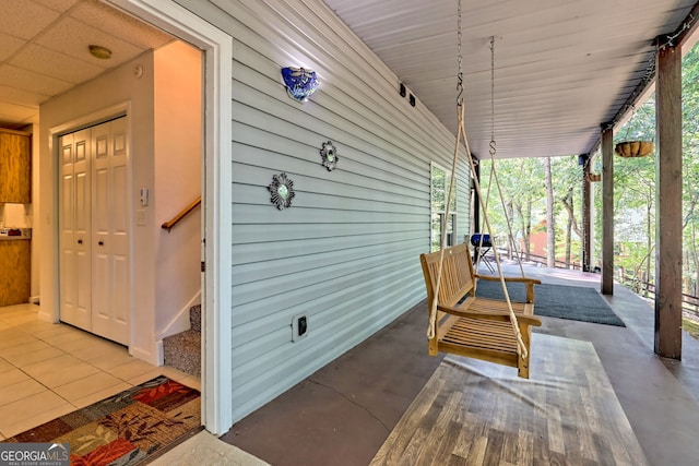 view of patio / terrace with a porch